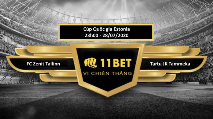 11BET Tip bóng đá FC Zenit Tallinn vs Tartu JK Tammeka , hôm nay 28/07/2020