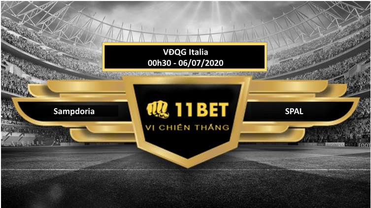 11BET Tip bóng đá Sampdoria vs SPAL , hôm nay 06/07/2020
