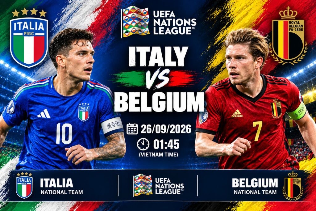 11BET Soi kèo bóng đá Ý vs Bỉ 01h45 ngày 26/09: Đại chiến tại Stadio Olimpico