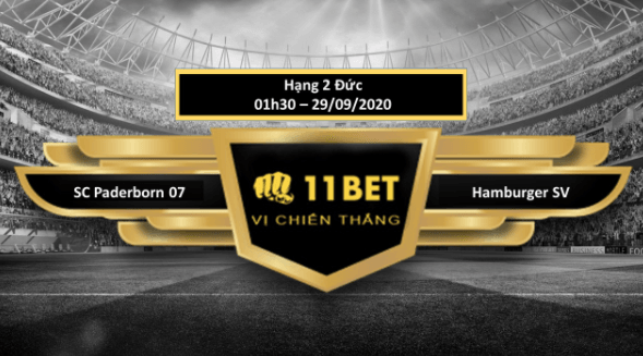 11BET Tip bóng đá SC Paderborn 07 vs Hamburger SV  , hôm nay 29/09/2020